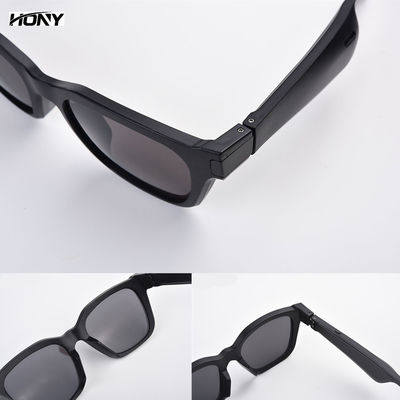 Para el color negro polarizado rectangular de las gafas de sol audios de Bluetooth del tenor de los marcos de