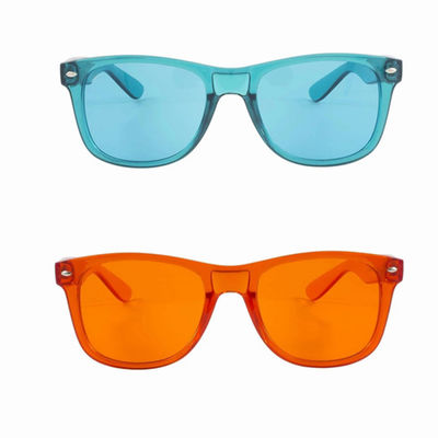 Sistema del estilo de los vidrios de la terapia del color el favorable de 10 colores, humor coloreado relaja las gafas de sol