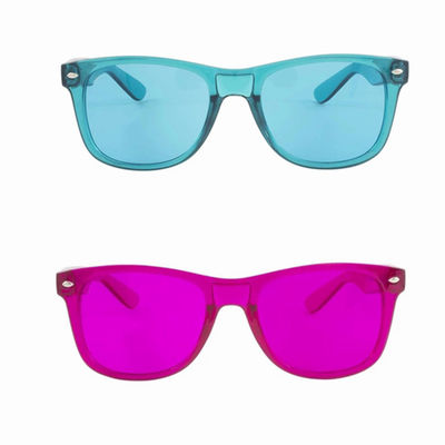 Sistema del estilo de los vidrios de la terapia del color el favorable de 10 colores, humor coloreado relaja las gafas de sol