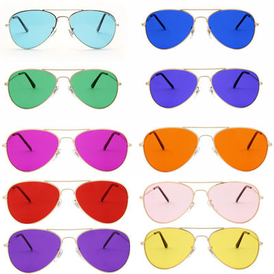 El color teñió los vidrios enciende los vidrios del síndrome de Irlen de las gafas de sol de la terapia