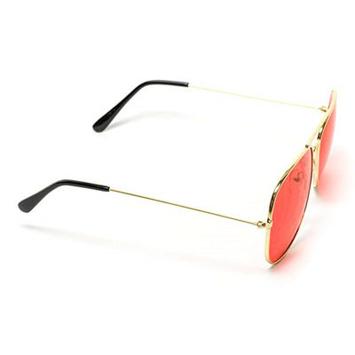 Vidrios llenos grandes de Sunglasses Color Therapy Sun del aviador del marco metálico