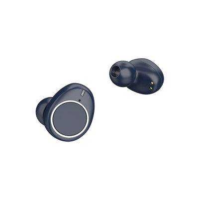 Auriculares inalámbricos verdaderos de los auriculares de botón de las auriculares azules del diente de control de tacto con el auricular estéreo impermeable de carga del caso IPX5 TWS