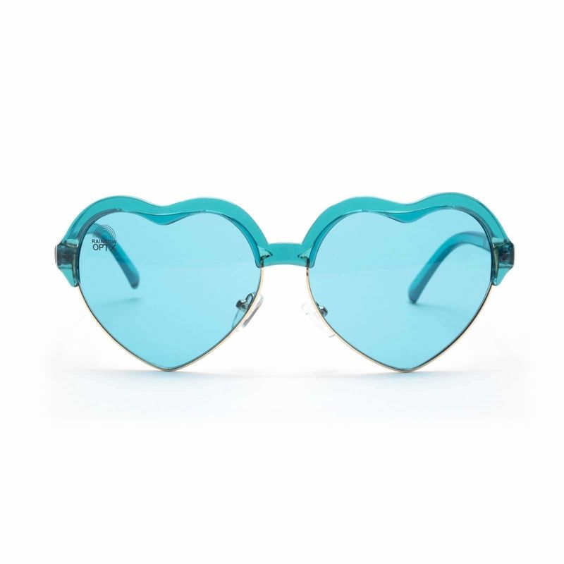 Marco del corazón de Chromotherapy Aqua Blue Colour Therapy Sunglasses