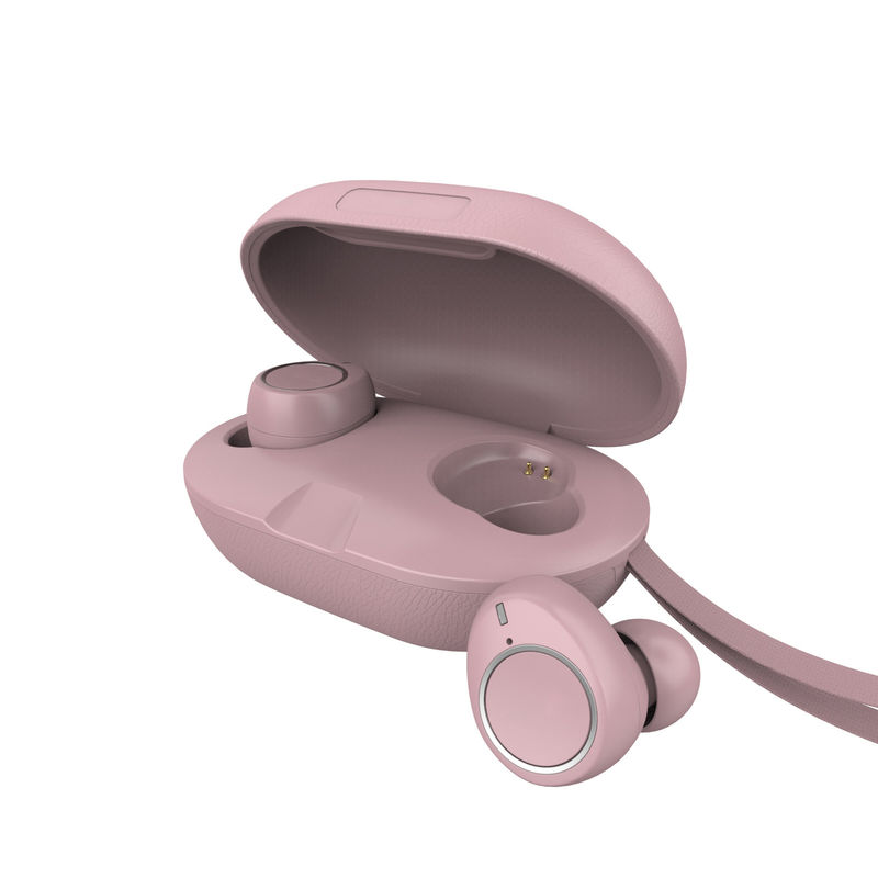 Auricular activo 43mAh de Mini Pink Bluetooth TWS de la cancelación del ruido